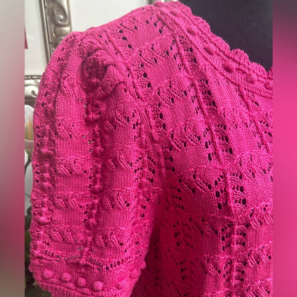 Anthropologie Pink Lace Blouse - Picture 8 of 9